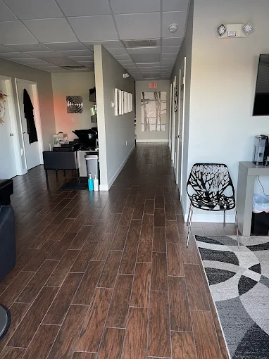 Interior hallway of the salon